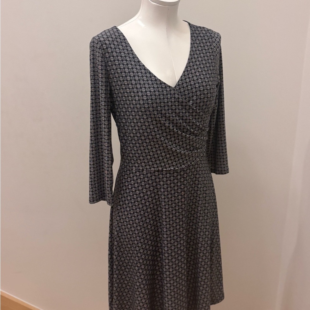 Stitch fix Gilli Charcoal Patterned Long Sleeve Dress